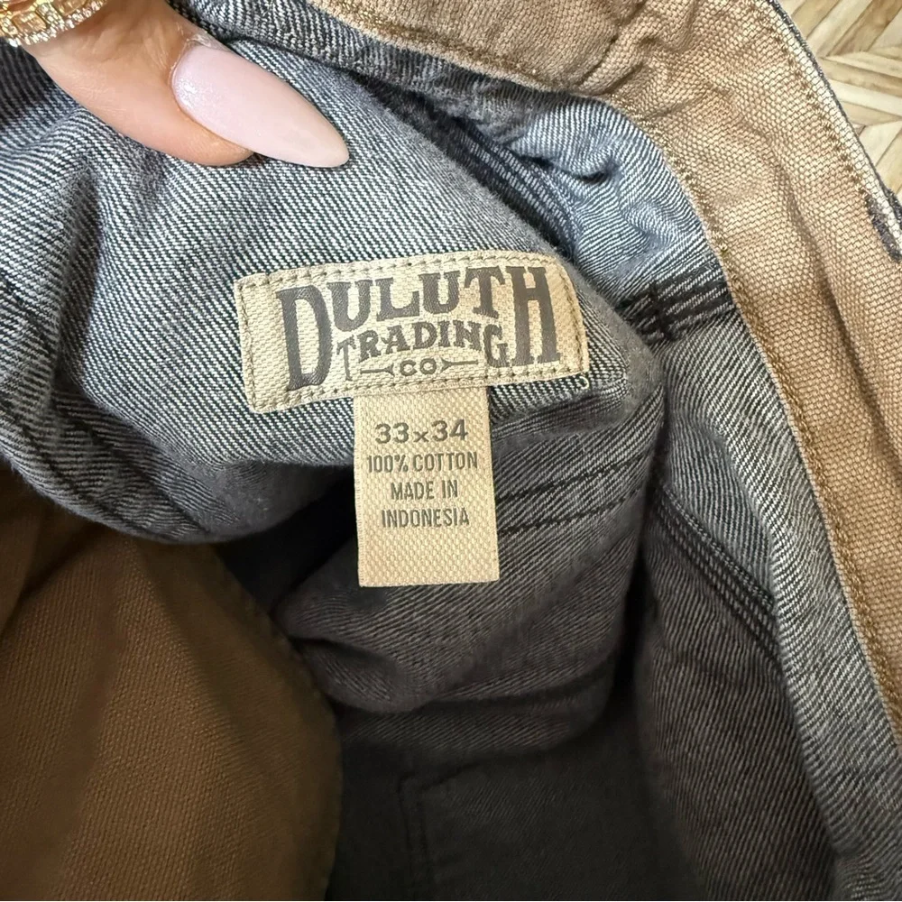 Duluth Trading Co Flex Relaxed Fit Black Cotton Jeans 5 Pocket 33x34 Casual Fall